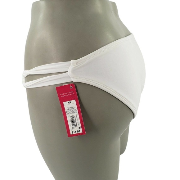 Cheeky Bikini Swim Bottom Juniors 1 Womens 00 White Strappy Sides - Picture 6 of 11